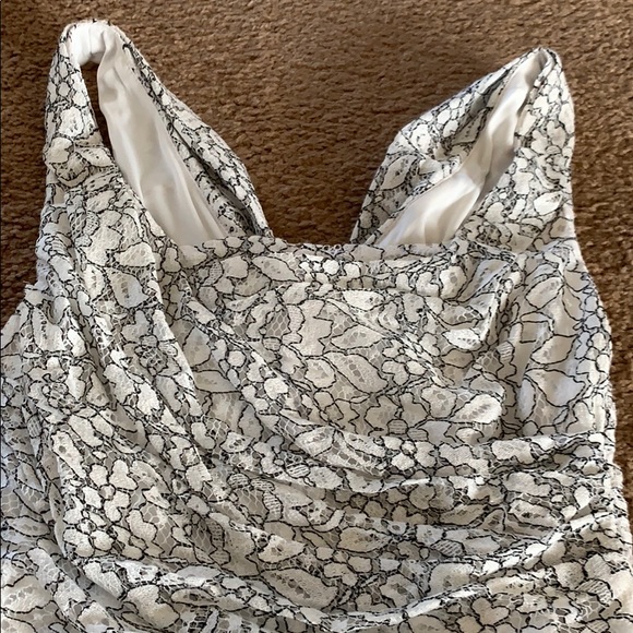 Express lace ruched sheath dress. Worn once. - Picture 4 of 6